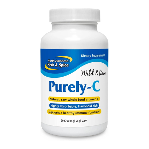 NORTH AMERICAN HERB & SPICE Purely-C - 90 Capsules, Pack of 2 - Healthy Immune Function - Camu Camu Berries, Wild Berries, Rose HIPS - Non-GMO - 60 Total Servings