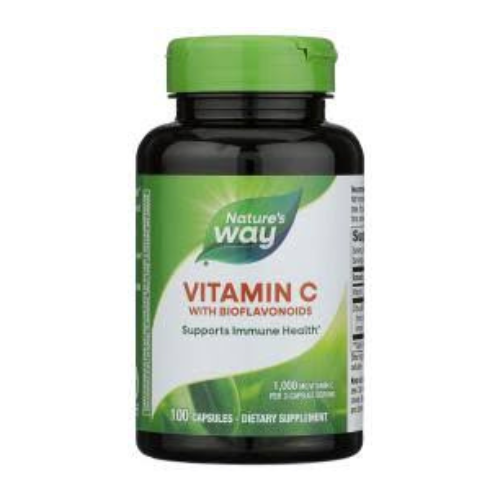 Nature’s Way Vitamin C with Bioflavonoids - Extra Strength - 1 g Vitamin C as Ascorbic Acid - Citrus Bioflavonoids - For Immune Support* - Gluten Free & Dairy Free - 100 Capsules