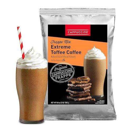 Cappuccine Extreme Toffee Coffee Frappe Mix, 3 Pound (Pack of 1)
