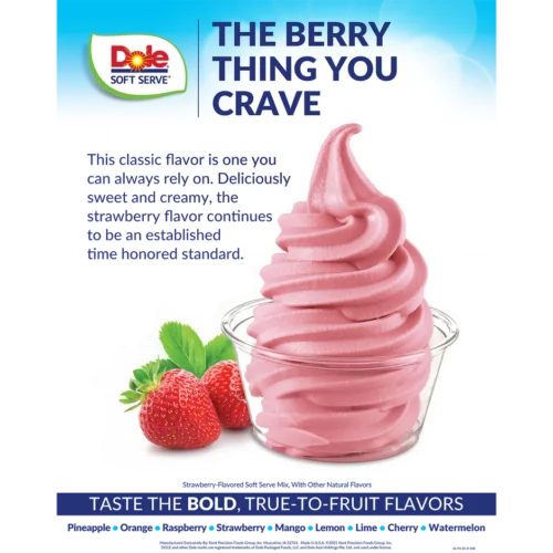 Dole Soft Serve Mix - Strawberry - Bag (4.4 lbs)
